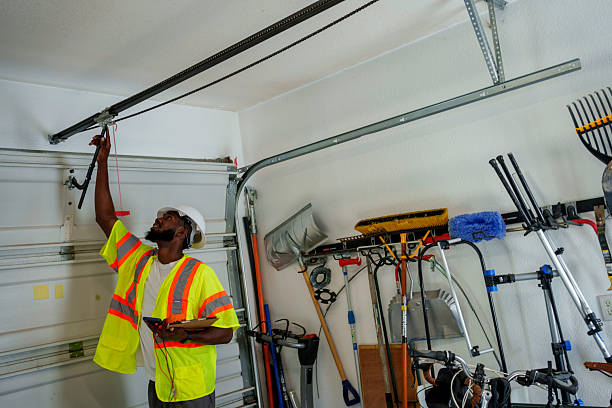 Professional Garage Door Panel Replacement technician working in Kent County County, TX